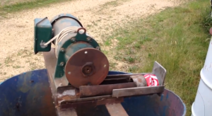 home made automatic can crusher